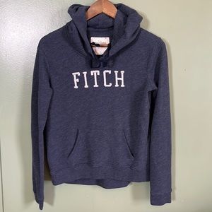 Abercrombie & fitch boys size small, dark blue pullover draw string hoodie.